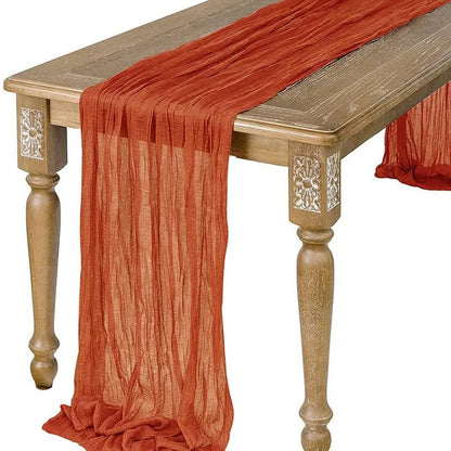 Sage Semi-Sheer Gauze Table Runner