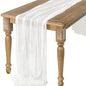 Sage Semi-Sheer Gauze Table Runner