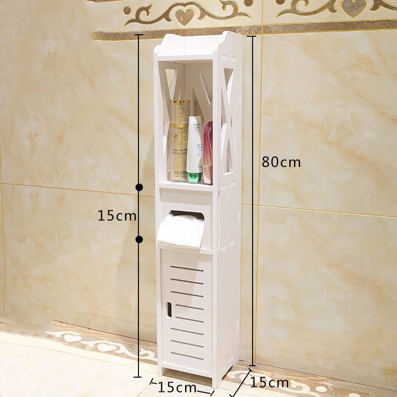 Sandy Rose PVC Bathroom Storage Shelf