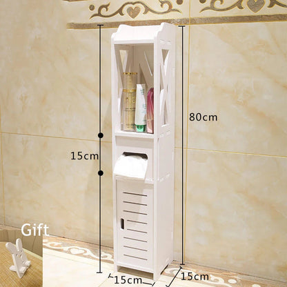 Sandy Rose PVC Bathroom Storage Shelf