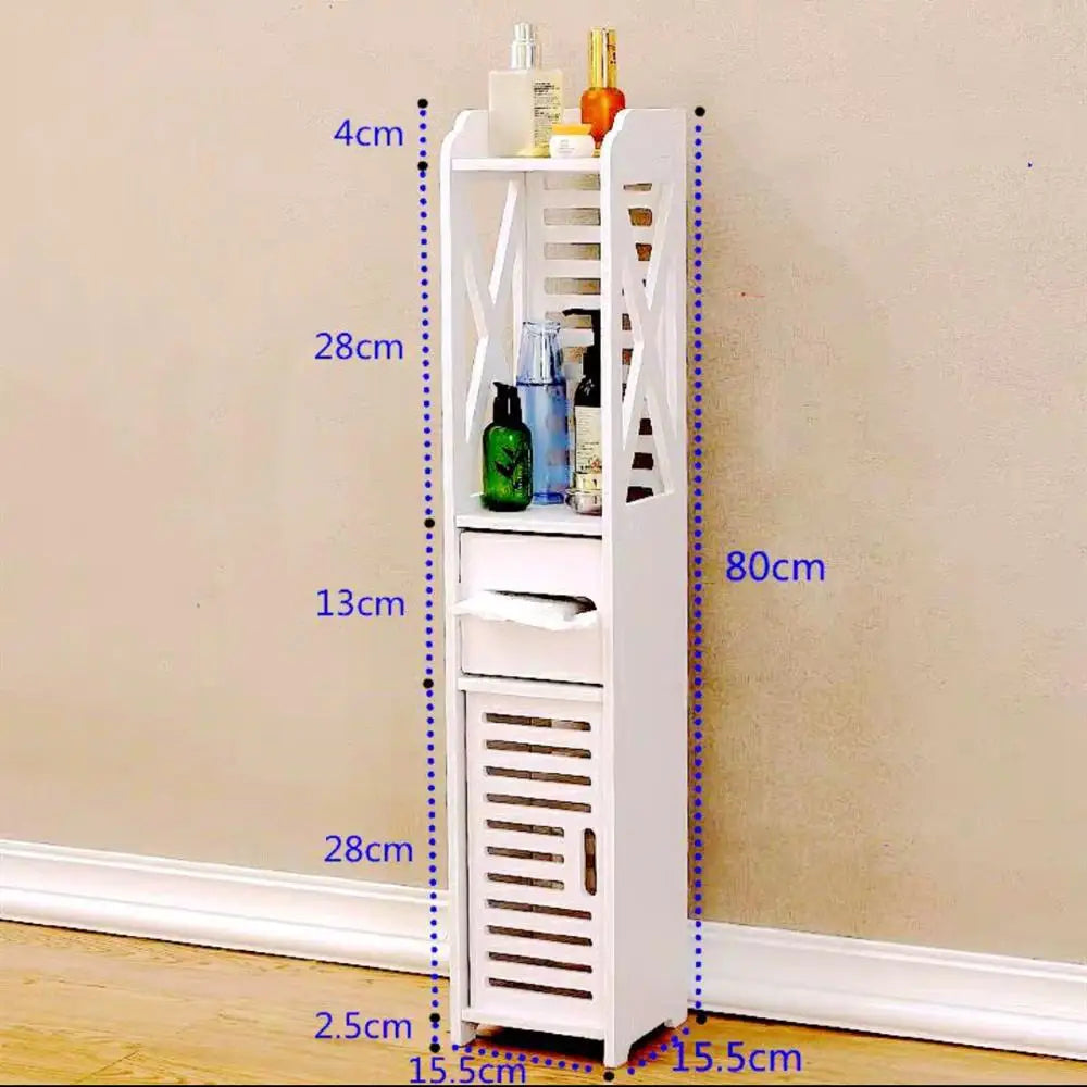 Sandy Rose PVC Bathroom Storage Shelf