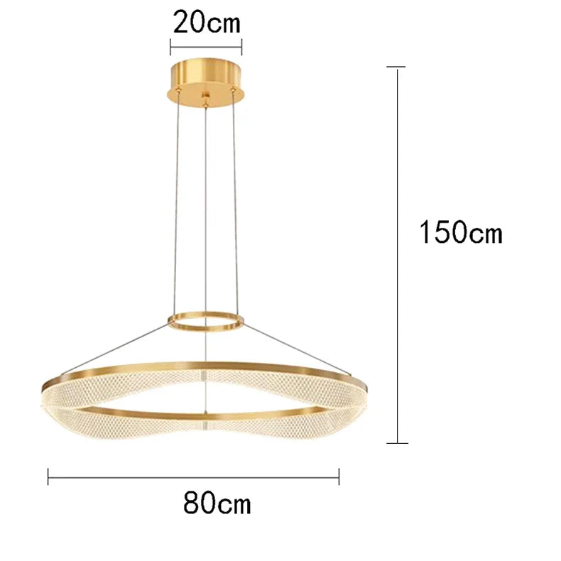 Modern Sculptural Ring Pendant Light Chandelier