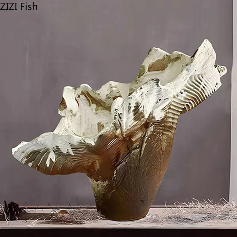 Jarrón de forma irregular DecorBites™: Decoración abstracta para escritorio que aporta un toque estético a cualquier habitación.