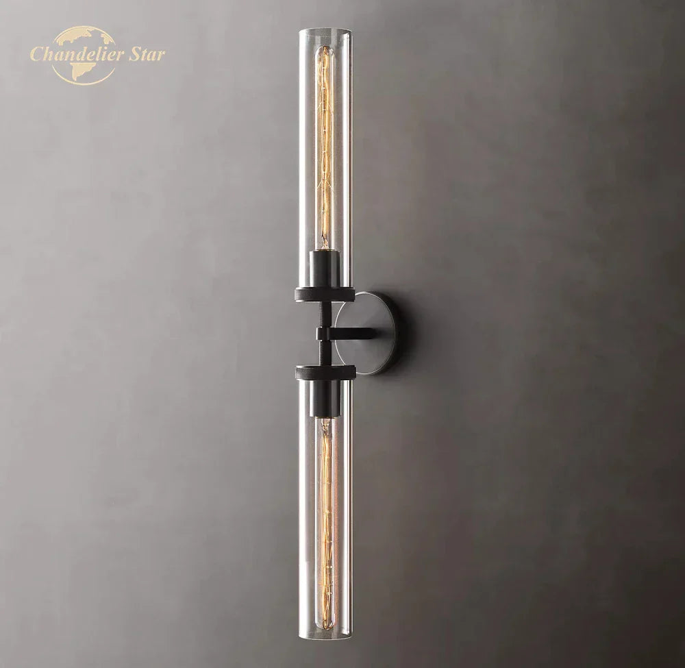 DecorBites™ Knurled Linear Glass Sconce LED Wall Lamp for Modern Lighting Décor