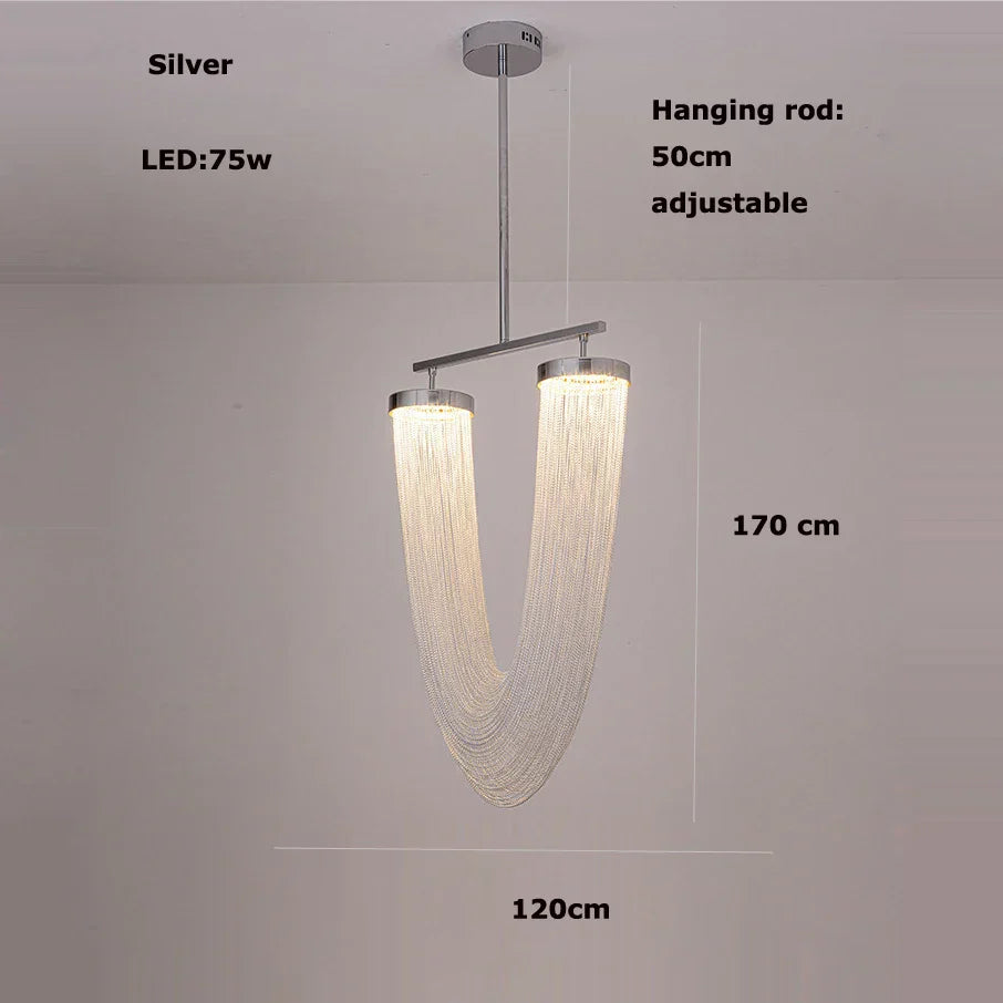 DecorBites™ LED Aluminum Ceiling Chandelier Lighting Hanging Lamps for Foyer