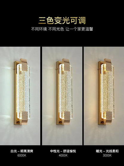 DecorBites™ Crystal Wall Lamp - Luxury Living Room Decor, Bedroom & Aisle Lighting