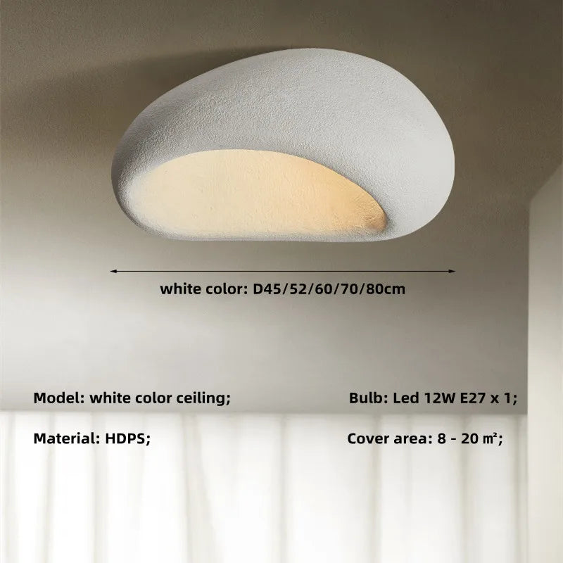 DecorBites™ Khmara E27 Ceiling Light: Nordic Wabi Sabi Art for Home Living Room Décor