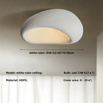 DecorBites™ Khmara E27 Ceiling Light: Nordic Wabi Sabi Art for Home Living Room Décor