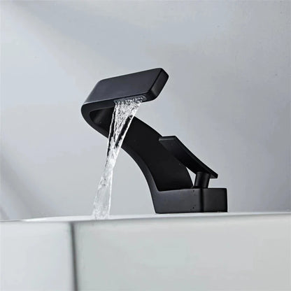 DecorBites™ Basin Faucet - Modern Black Brushed Gold Bathroom Mixer Tap Hot Cold Sink