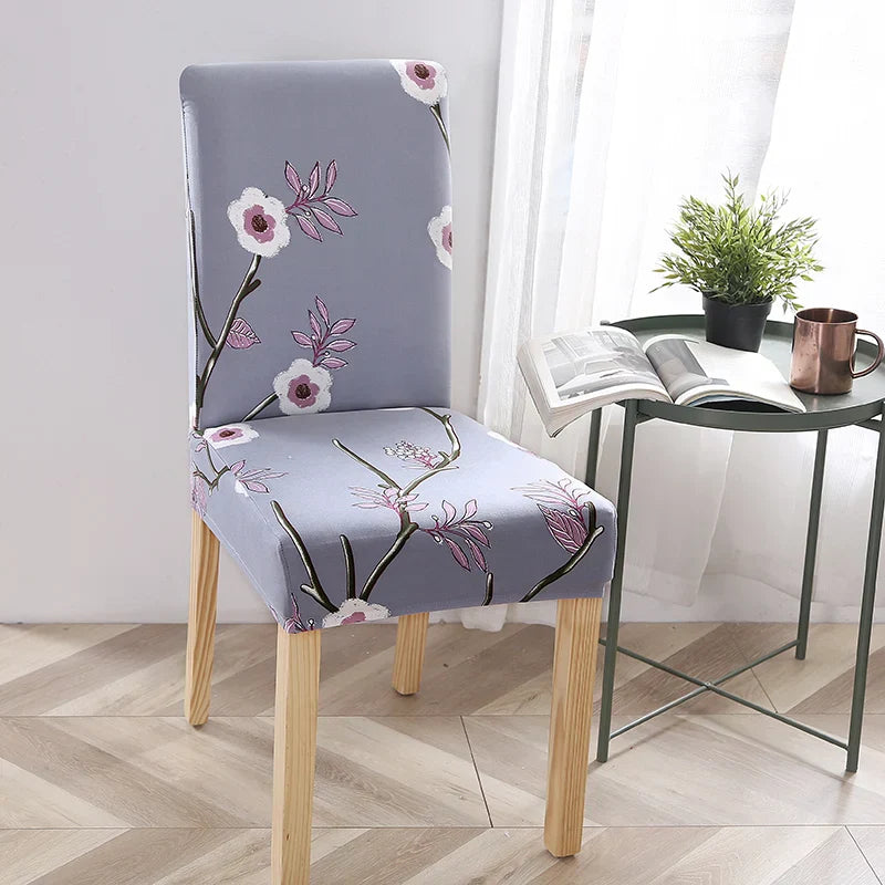 Decobites Stretch Print Chair Cover - Elastic Seat Slipcover