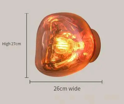 Lámpara de pared de vidrio de lava Decorbites™: Diseño nórdico para la decoración del hogar, sala de estar, dormitorio