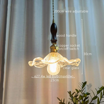 DecorBites™ Japanese Style Green Glass LED Pendant Chandelier for Home Decor
