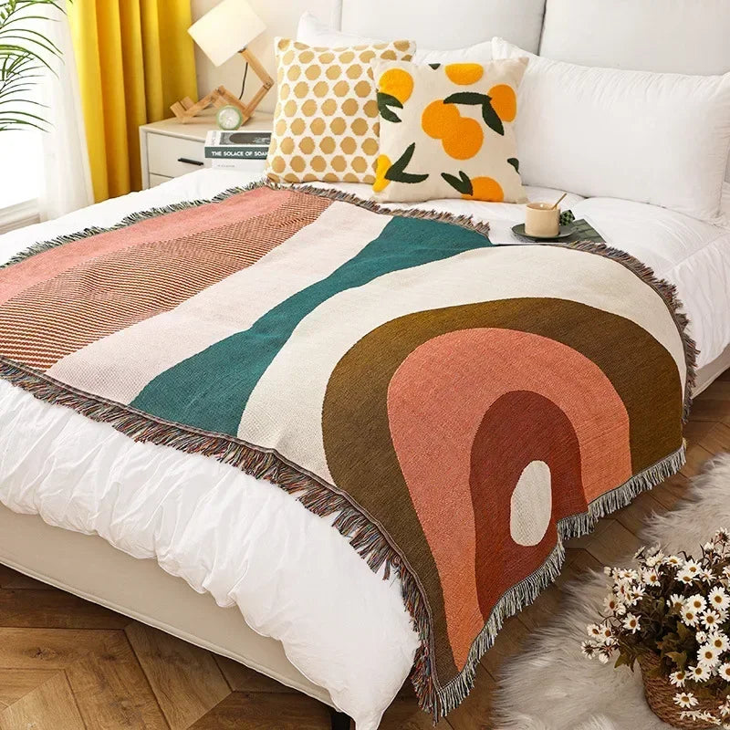 DecorBites™ Gothic Thread Double-sided Tapestry Blanket - Versatile Homestay and Outdoor Decoration