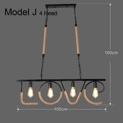DecorBites™ Industrial Rustic Pendant Lights Indoor Lamp for Living Dining Room Home Décor