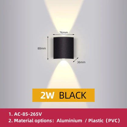 DecorBites™ LED Wall Light: Waterproof Indoor Outdoor Decor Lamp for Bedroom Living Room