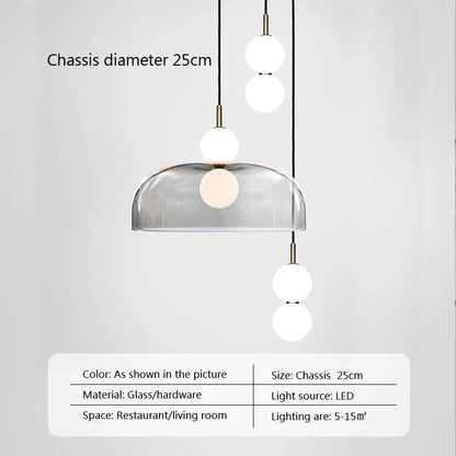 DecorBites™ Glass Ball Pendant Light: Modern Decor for Duplex Stairwells, Living Room, Bedroom