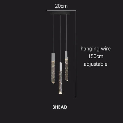 DecorBites™ Crystal Chrome LED Chandelier: Luxury Duplex Stair Loft Pendant Light for Living Room