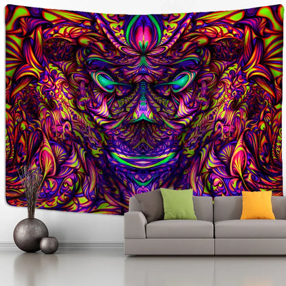 Decobites Maple Leaf Psychedelic Tapestry Wall Hanging: Colorful Boho Decor