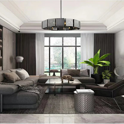 DecorBites™ مصابيح معلقة معدنية سوداء: مصباح LED فاخر أنيق معلق لتزيين المنزل