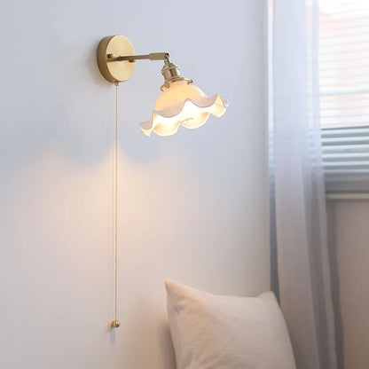 DecorBites™ Ceramic LED Wall Lights with Pull Chain Switch for Bathroom Mirror