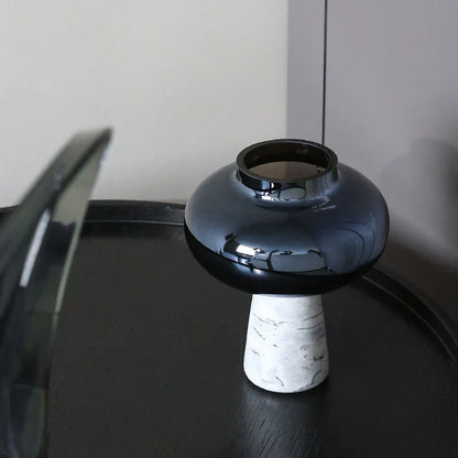 Jarrón de cristal DecorBites™ con forma de estrella circular geométrica: Accesorio artesanal para arreglos florales