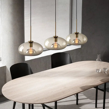 DecorBites™ Industrial Retro LED Glass Pendant Light Chandelier for Kitchen Restaurant