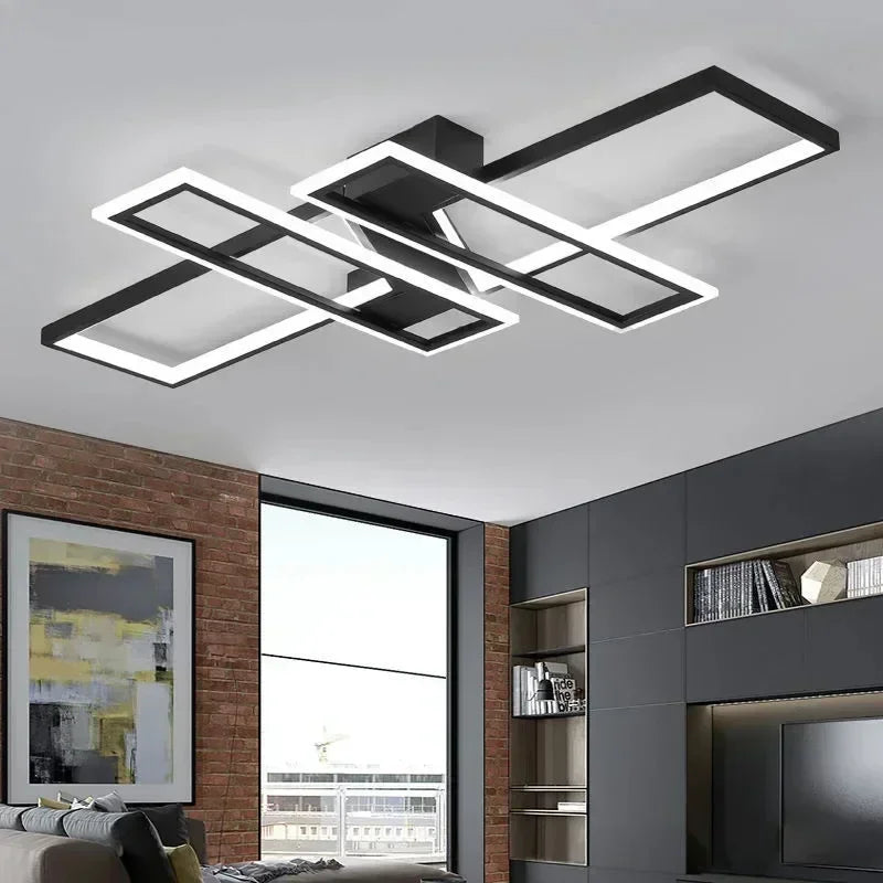 DecorBites™ LED Chandeliers with Remote Control - Black Lustre Ceiling Lamp for Home