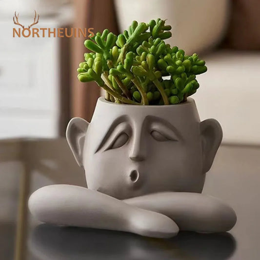DecorBites™ Abstract Family Flowerpot Ornament for Home Interior Decoration