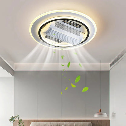 DecorBites™ Bladeless LED Ceiling Fan Light: Modern Invisible Fan Lamp for Bedroom & Living Room