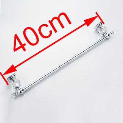 Toallero DecorBites™ Crystal Chrome - Accesorios de baño de acero inoxidable