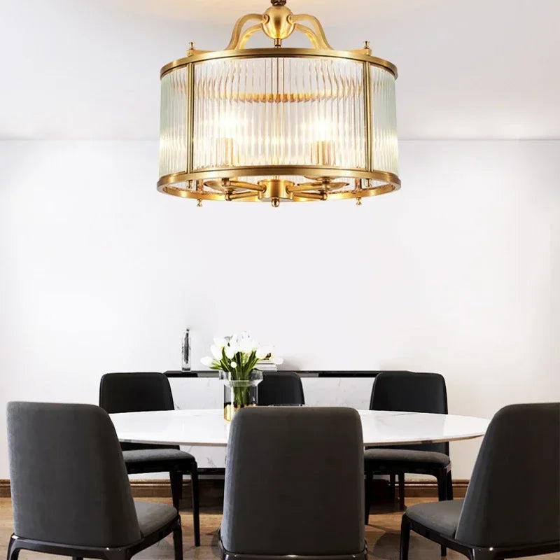 Decorbites™ Lámpara de Araña de Vidrio de Cobre Dorado LED de Techo Colgante