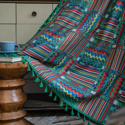 DecorBites™ Bohemian Retro Ethnic Cotton Linen Curtain