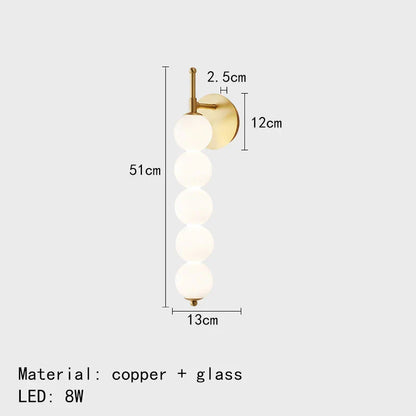 DecorBites™ Glass Bedside LED Wall Lamp for Parlor, Hotel & Home Lighting