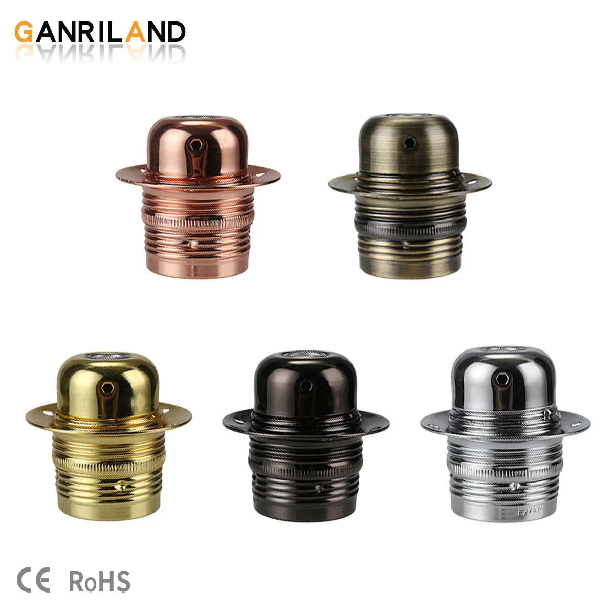 DecorBites™ Industrial Metal Lamp Base Holder E26 E27 Light Sockets for Pendant Shade