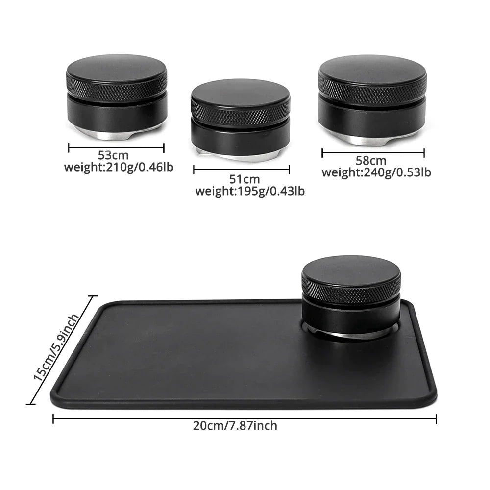 DecorBites™ Espresso Distribution Tool 58mm Palm Tamper Adjustable Slopes