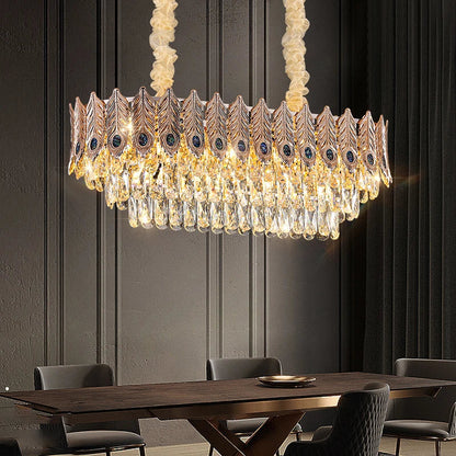 DecorBites™ Crystal Chandelier: Elegant Post-Modern Living Room & Bedroom Lighting