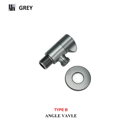 DecorBites™ Brushed Gold Solid Brass Bathroom Angled Dual Outlet Toilet Filling Valve