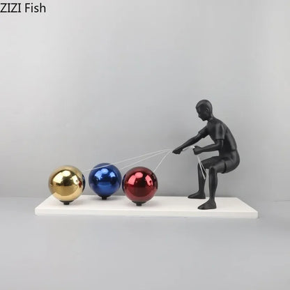 ديكور بايتس™ - منحوتة معدنية تجريدية لديكور المكتب، ديكور غرفة جميل