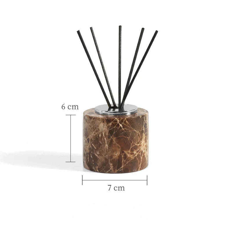 DecorBites™ Emperador Dark Marble Bathroom Set: Toothbrush Holder, Soap Dish, Soap Dispenser