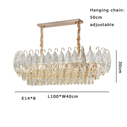 DecorBites™ Brilliance Crystal Chandelier for Luxe Living & Dining Rooms.