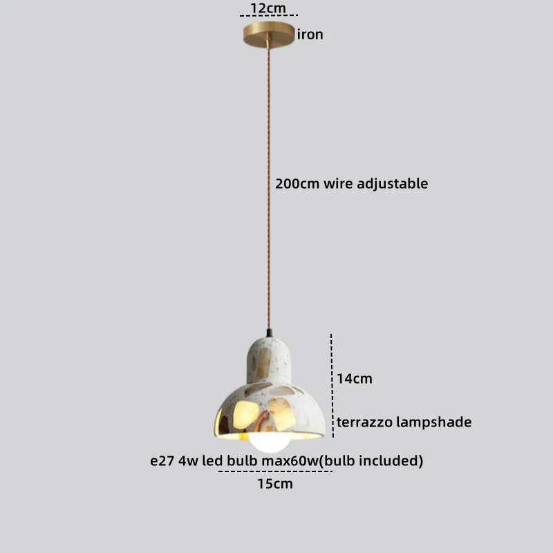 DecorBites™ LED Terrazzo Pendant Lights for Corridor, Bedroom, Living Room - Japanese Style Lighting