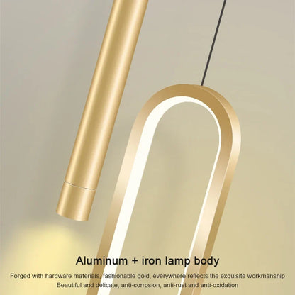 Nordic Black or Gold Iron Acrylic Pendant Light
