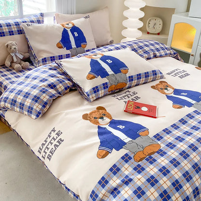 DecorBites™ Cute Printed Cotton Duvet Cover for Double Queen Bed - Cozy & Non-Fading