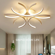 White Modern LED Chandelier For Bedroom Or Dining