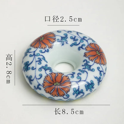 DecorBites™ Blue White Porcelain Teacup Tray Set, Chinese Retro Home Decor Accessory