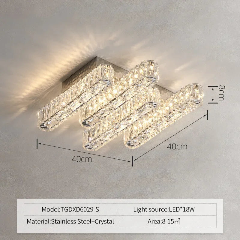 DecorBites™ Crystal Ceiling Chandelier Light - Modern Luxury Dimmable LED Luminaire