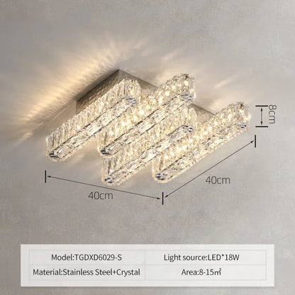 DecorBites™ Crystal Ceiling Chandelier Light - Modern Luxury Dimmable LED Luminaire