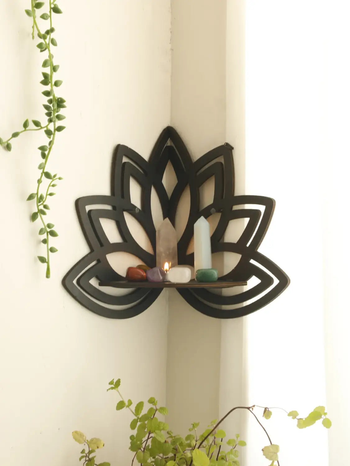 DecorBites™ Lotus Floating Wall Shelf - Multi-Style Home Decor