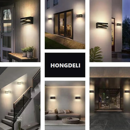 DecorBites™ مصباح حائط خارجي من الألومنيوم IP65 لإضاءة بوابة شرفة الفيلا
