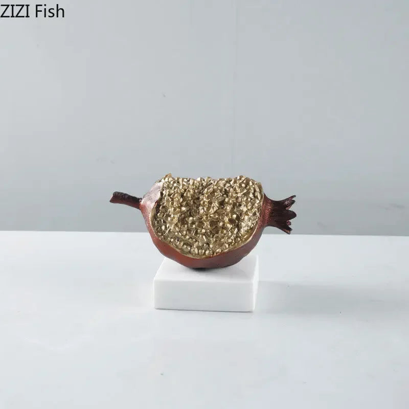 Decoración de escritorio DecorBites™ Escultura de granada dorada